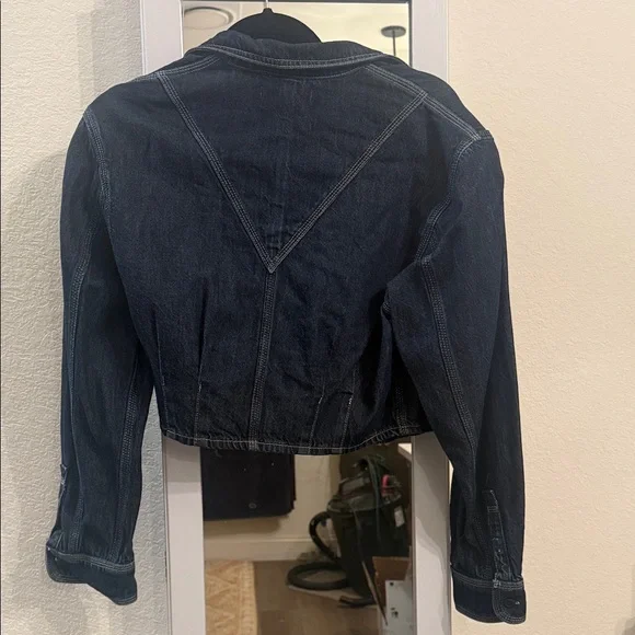 Madewell Blue Cropped Jean Jacket - Picture 5 of 5